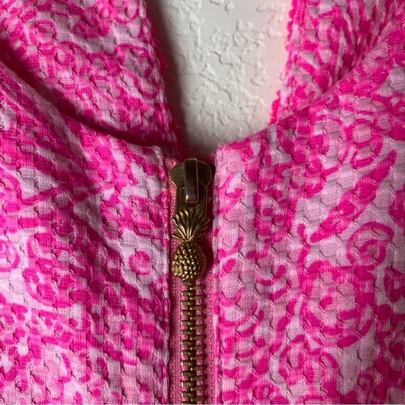 Lilly Pulitzer target Womens pink back zip sleeveless printed shift dress 4 - Picture 2 of 7